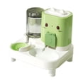 thumbnail image 2 of Dispensador automático de comida y agua para gatos, comedero para mascotas, artículos de viaje para el hogar, mascotas Verde, 2 of 9