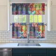 thumbnail image 3 of Boho Kitchen Curtains for Windows – Rustic Tribal Floral Print Cafe Curtains, Vintage Bohemian Geometric Panels for Home Décor, 3 of 6