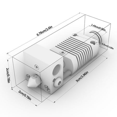 Kit Hotend D'imprimante 3D de 15 Pièces, Tube de Gorge + Buse de 0,4 Mm +  Bloc Chauffant Pièces D'imprimante 3D Hotend