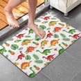 thumbnail image 4 of White Cartoon Dinosaurs Pineapples Pattern Bathroom Rugs Mat,Non Slip Microfiber Bathroom Rug,Rubber Backing,Soft Bathroom Mats for Bathroom Floor,Tub and Shower,20x32in(50x80cm), 4 of 5