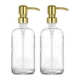 thumbnail image 1 of Dispensador de jabón CHBKT de vidrio transparente grueso, 480 ml, paquete de 2, 1 of 4