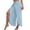 *Light Blue, variant on Women's Tie Waist Wrap Palazzo Pants , Summer Split Wide Leg Beach Pants For Women,Ladies' High Waisted Flowy Cover Up Trousers,Army Green,S-3XL
