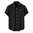 thumbnail image 1 of adviicd Short Sleeve Button Up Shirts For Men Men's Bahama II UPF 30 Short Sleeve PFG Fishing Shirt Black XL, 1 of 3