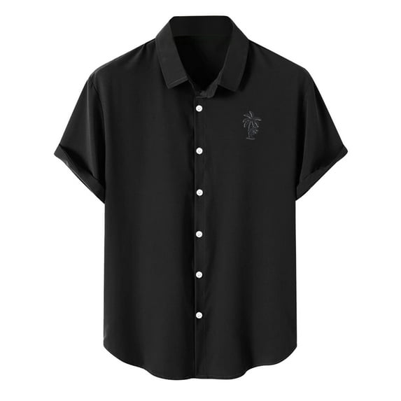 adviicd Short Sleeve Button Up Shirts For Men Men's Bahama II UPF 30 Short Sleeve PFG Fishing Shirt Black XL