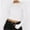 White, variant on Womens Long Sleeve T Shirts Basic Scoop Neck Crop Tops Casual Slim Fitted Clothes Thermal Tee