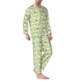 thumbnail image 2 of Sikiie Cartoon Duck Mens Pajama Set, Soft Warm Long Sleeve Sleepwear, Cozy Button-Down Pjs for Men-Small, 2 of 7