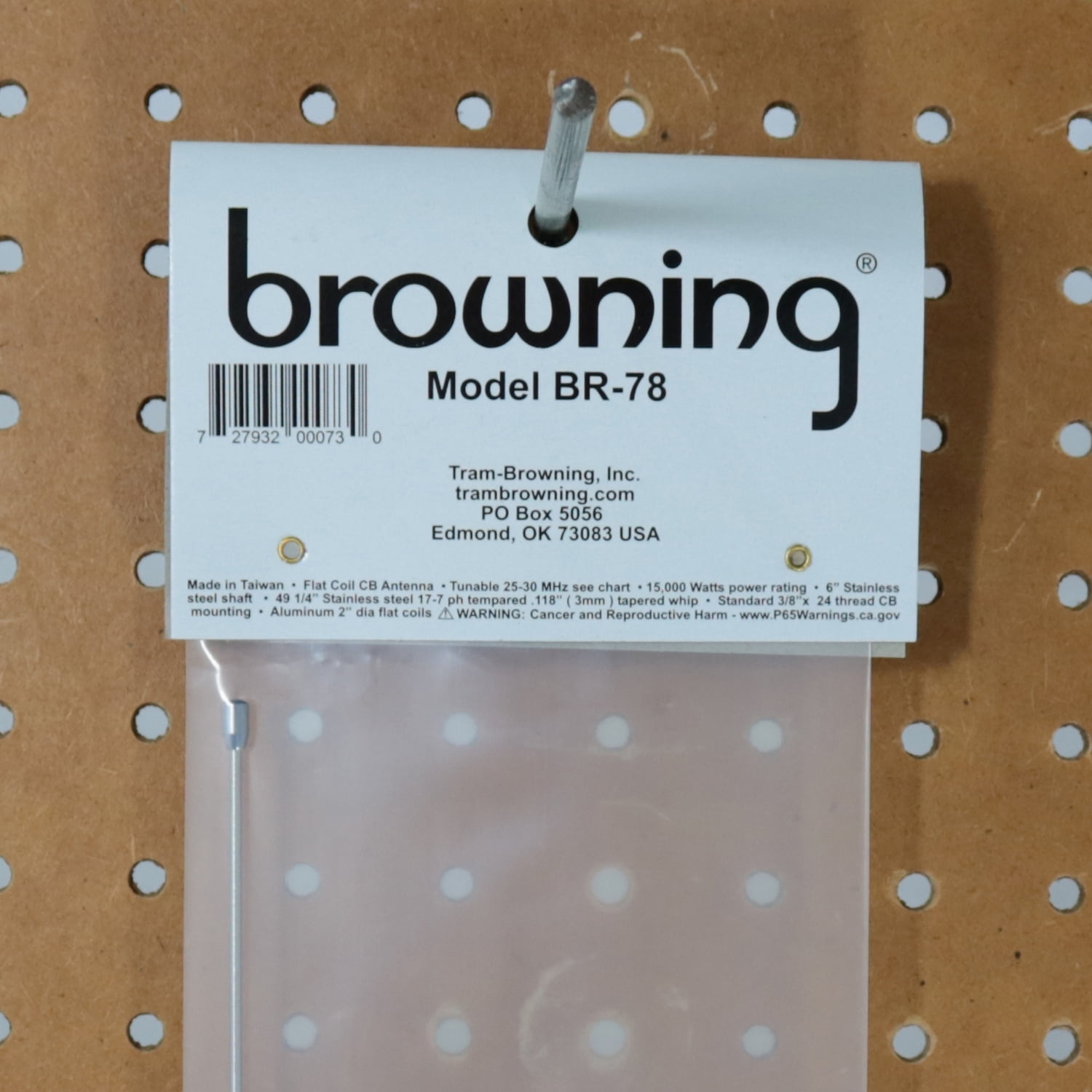 Browning 15,000-Watt High-Performance 25 MHz to 30 MHz Broad-Band Flat-Coil CB Antenna, 63 Inches Tall