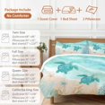 thumbnail image 6 of King 4 Piece Bedding Set Ocean Turtle Starfish Coral Soft Breathable Duvet Cover and Pillowcase, Summer Beach Marine Theme Duvet Cover Set Bed Sheets for Bedroom Dormitory Guest Room, 6 of 9