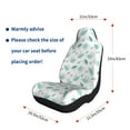 thumbnail image 4 of Naloa Leaf Print Green Car Seat Covers 2PCs Front Car Seat Covers Universal fit for Most Cars SUVs and Trucks - 2 PCS, 4 of 5