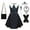 Dress with Accessories, variant on Addams Family Wednesday Costume Dress up, Casual Vintage Peter Pan Collar Birthday Party Dress Suitble for 4-12 Years Girls
