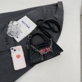 thumbnail image 4 of Bolso con asa superior para mujer, de piel sintética con diseño de piedras, Bolso de mano para mujer Y2K con cadena Punk, Bolso de mano sencillo e informal a la moda para chicas, 4 of 9