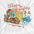 thumbnail image 2 of Smurfs Christmas Winter Is Smurfing Fast Smurfette Women's Loose T-Shirt, White, 2X-Large, 2 of 3