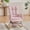 Pink, variant on 28" Teddy Modern Accent Chair, Comfy Reading Chair with Rocking, Modern Minimalist Sofa Chair with Metal Frame for Living Room Reading Corner, Grey