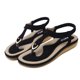 thumbnail image 5 of Sandalias de verano para mujer Sandalias planas sin cordones Zapatos romanos Sandalias informales con punta abierta Wmkox8yii  nm8338, 5 of 9