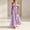Purple, variant on Elegant Dresses For Women Off The Shoulder Floral High Waist A Line Long Flowy Summer Dress Hot Pink L