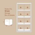 thumbnail image 5 of Furinno Cubicle Open Back Decorative Vintage Vinyl Record Media Storage Organizer, 8-Cube, White, 5 of 5