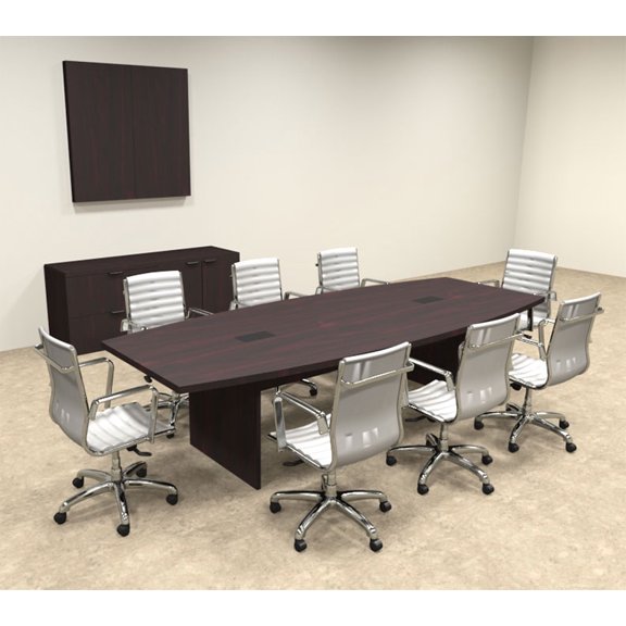Modern Boat Shapedd 10' Feet Conference Table, #OF-CON-C58