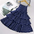 thumbnail image 2 of AJTQTH Girls Sundress Cute Polka Dots Gowns Halter Square Neck Sleeveless Frocks Ruffled Tiered Layered Princess Dress for Summer Holiday Party Blue 11 Years, 2 of 7