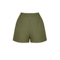 thumbnail image 6 of Dealovy Shorts for Women Casual Summer Elastic Waist Wide Leg Solid Color Comfy Beach Shorts with Pockets, 6 of 7