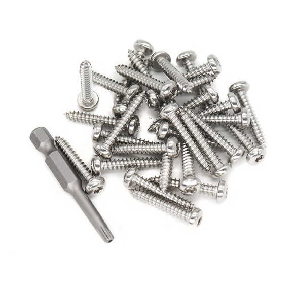 binifiMux 30pcs #8-1/2" Torx in Pin Head Tamper Proof Security Self Tapping Screws with Wrenh Key 304 Stainless Steel