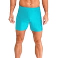 thumbnail image 3 of Hansber Men's Solid Color Gymnastics Sports Shorts Elastic Waistband Performance Training Bottoms Blue Green 3XL, 3 of 5