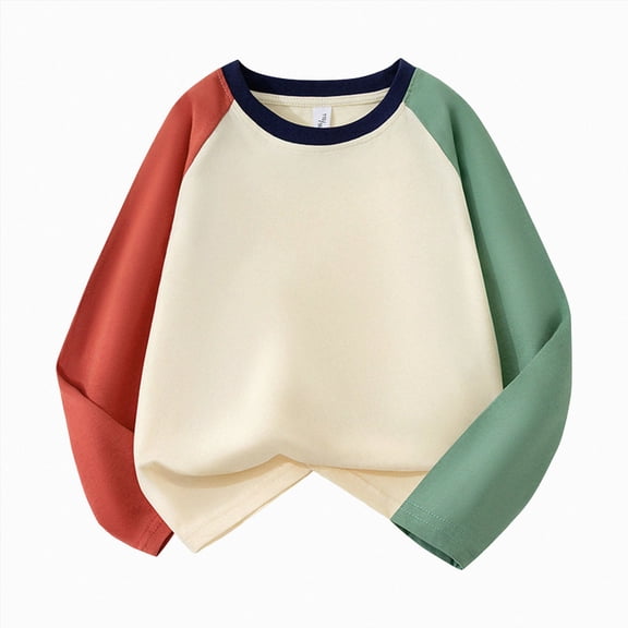 Gubotare Tween Girl Tops Kids Girls Tops Trendy Tees Casual Loose Crew Neck Long Sleeve Shirts Lightweight Soft T Shirts Size 9-10 (Brick Red,9-10 Years)