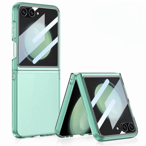 Funda delgada compatible con Samsung Galaxy Z Flip 5, carcasa rígida ultrafina de policarbonato transparente que no amarillea para Z Flip 5 5G (2023)