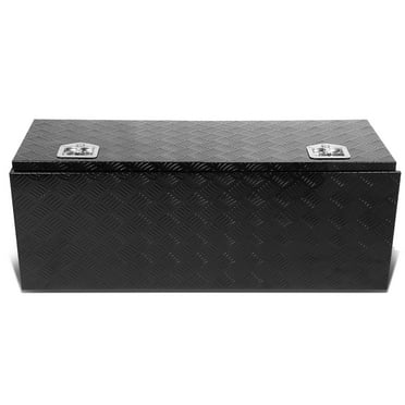 DNA Motoring TBOX-T2-42-ALU-BK 42"x18"x16" Aluminum Pickup Truck Bed Trailer Key Lock Storage Tool Box (Black)