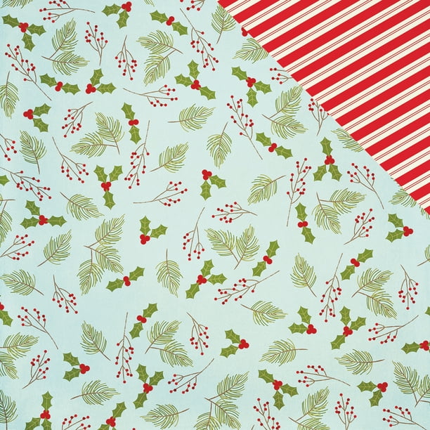 Classic Christmas DoubleSided Cardstock 12"X12"Fun & Frosty Walmart