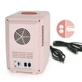 Personal Chiller LED Lighted Mini Fridge with Mirror Door, Coral