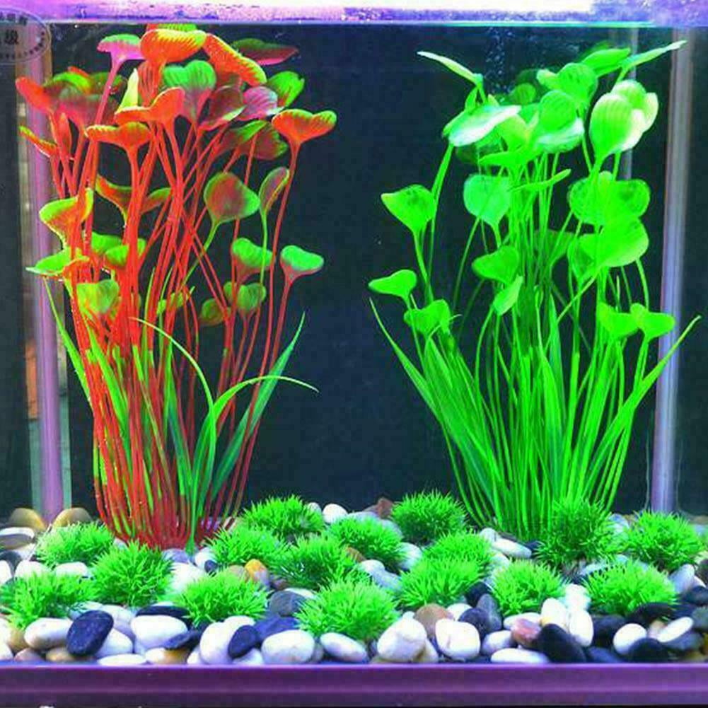 Artificial Lotus Flowers For Aquarium: 2 Pack Fish Tank Plants Decorations, 8.3 Yellow & Pink From Phgate, $9.75
