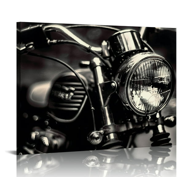 Orinice  Black and White Motorcycle Wall Art Canvas Vehicle Pictures Wall Decor Motorcycle Picture Prints for Mens Bedroom Boys Room Paintings  20x16in