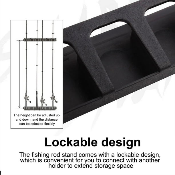 Wall-Mounted Fishing Rod Holder Vertical Self-Lock Fishing Rack Fishing Rod  Pole Rods Hanging Rack Home Garage Wall Storage Pole Stand 