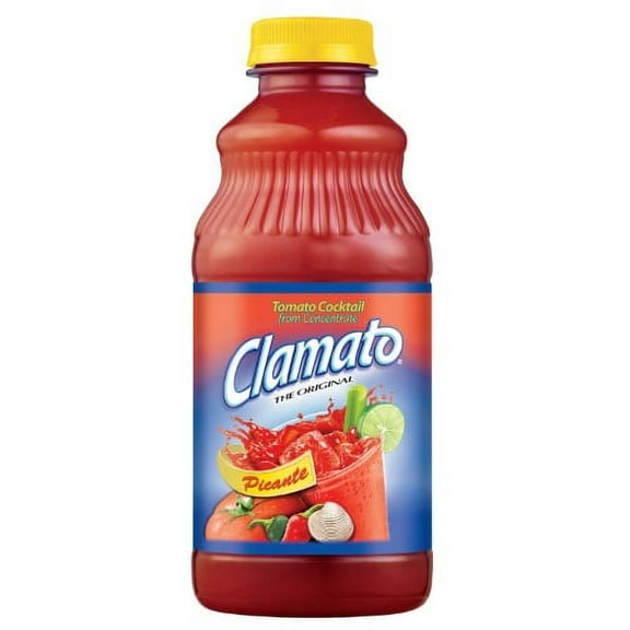 Clamato Picante Tomato Cocktail - 32 Fl Oz Bottle (Pack of 2)