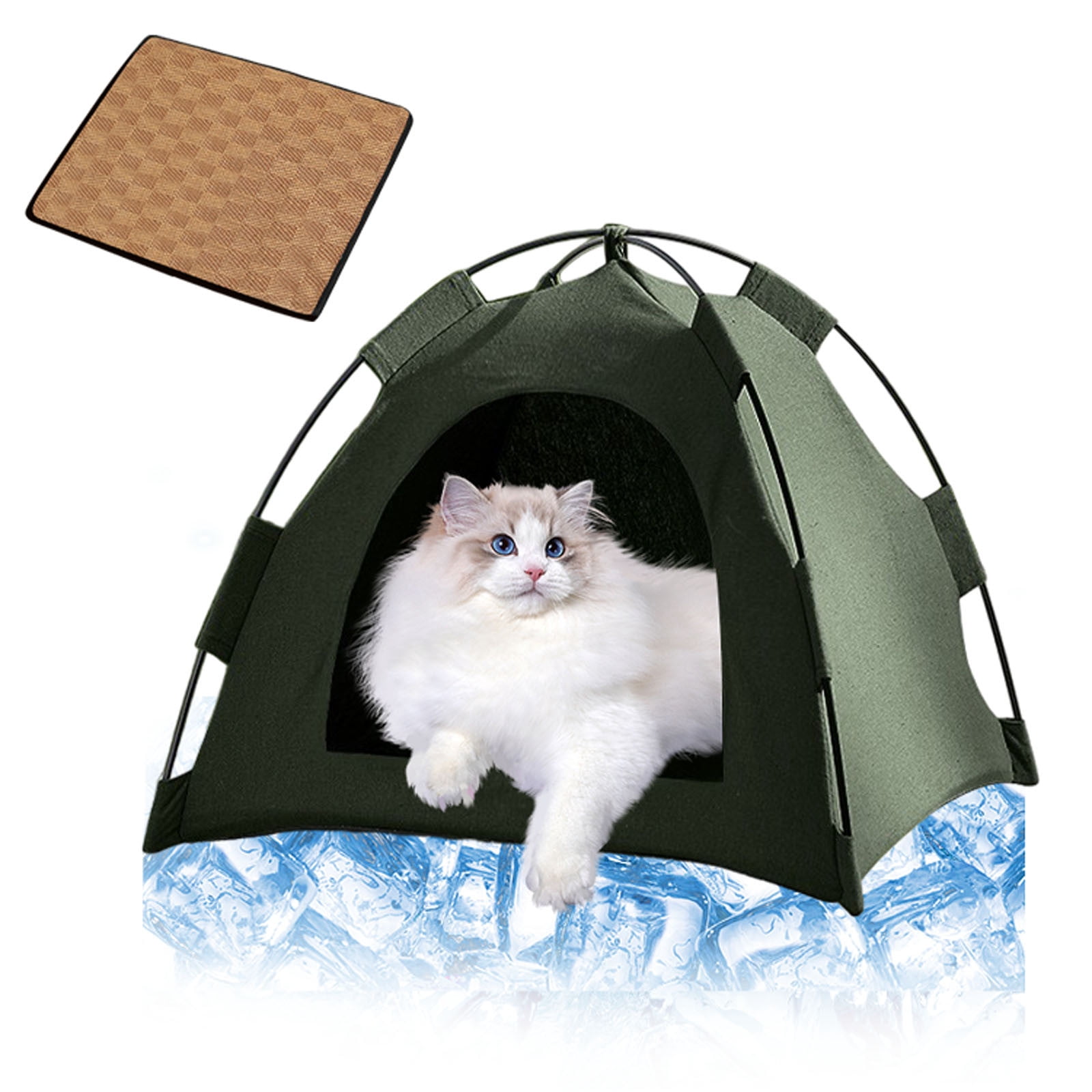 Portable Pet Tent Foldable Shelter for Dogs Cats Indoor Outdoor Camping Travel Washable Canvas Bed Small Medium