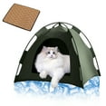 thumbnail image 1 of Portable Foldable Pet Tent for Dogs and Cats Indoor Outdoor Washable Canvas Shelter Bed with Removable Cover Design, 1 of 3