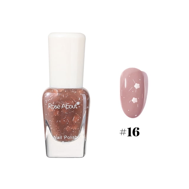 Pisexur Belleza Maquillaje Esmalte de uñas a base de agua, desgarrable, para hornear, sin olor, brillante, con lentejuelas, para realzar las uñas (8 ml)para mujeres y hombres