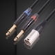 thumbnail image 1 of Cable de audio profesional macho XLR a doble 6,35 mm TS mono enchufe accesorios de cable Tmvgtek Para estrenar, 1 of 4