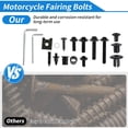 thumbnail image 3 of Tornillos para Parabrisas Unique Bargains, compatibles con la mayoría de las motocicletas, reemplazo para Yamaha, Kawasaki, BMW, Suzuki, Honda, Dirt Bike, Aluminio, Goma, Negro, 3 of 6