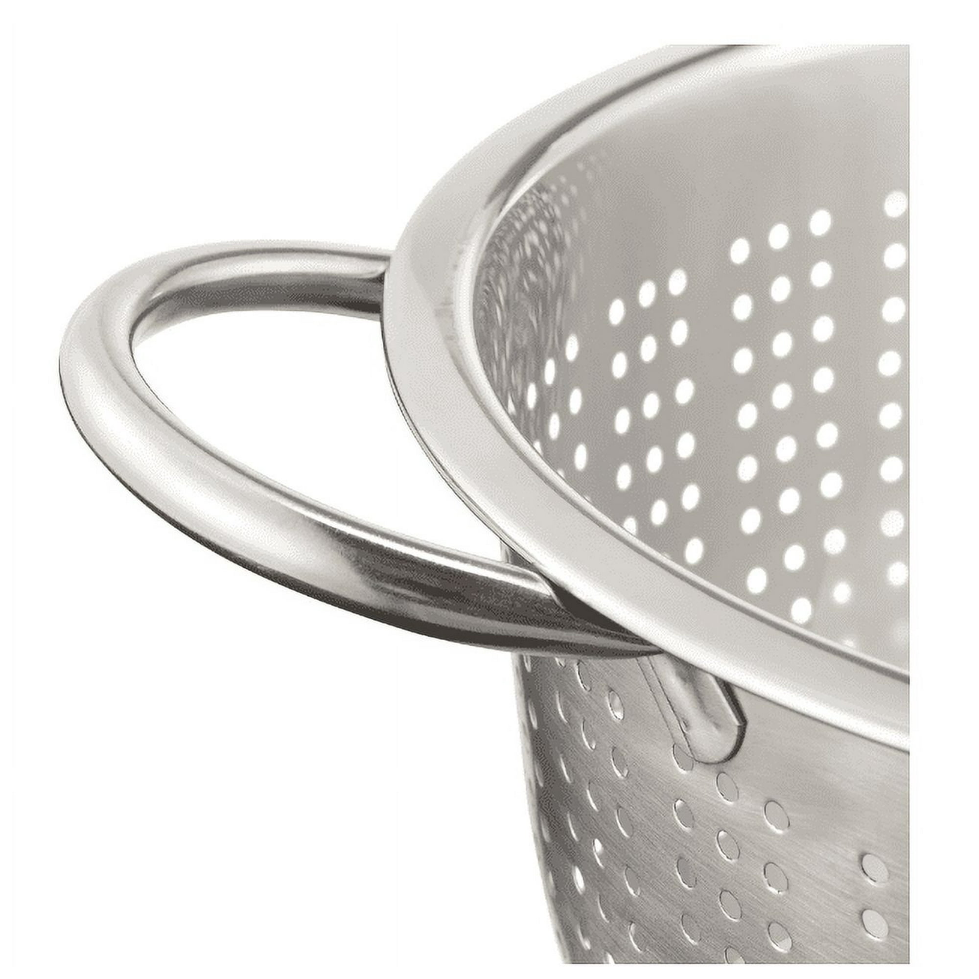 Mainstays SS 5QT Multi-Use Colander for Straining, Draining & Rinsing Pasta, Fruits or Vegetables