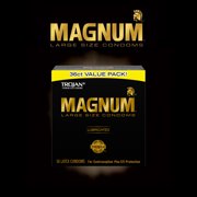 (2 pack) Trojan Magnum Lubricated Large Condoms, Lubricated Condoms, 36 Count Pack