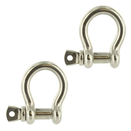 

3/4 Stainless Steel Screw Pin Anchor Shackle - 4.0 Ton – 2 Pack