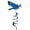 Blue Jay, variant on In the Breeze 4289 — Monarch Butterfly Twister, Outdoor Yard Spinner, Garden Decoration