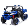 thumbnail image 3 of Ambifirner 2 Wider Seater Ride On Car for Kids, 24v Electric Power Ride On UTV Toy with Remote Control, 4 Wheels Shock Absorption, Soft Start, Bluetooth, Music, 2 Speed - Blue, 3 of 8