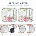 thumbnail image 6 of Haiem Vintage Wood with Floral Car Windshield Sun Shade (2 Pieces) Foldable Windshield Sun Shade Car Accessories for Truck SUV Pickup-Small, 6 of 7