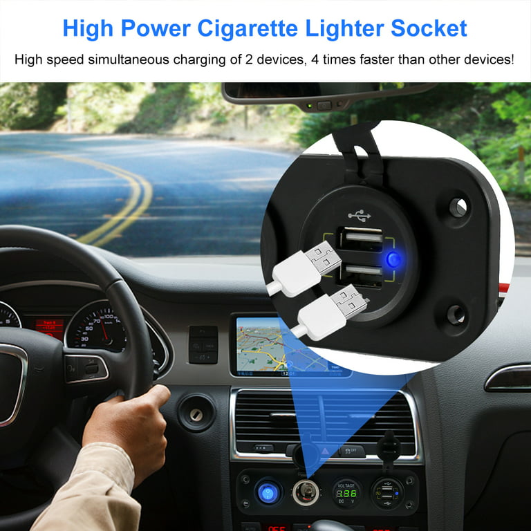 Cigarette Lighter Socket 12V Splitter with Toggle Switch, Qidoe PD 20W USB  C and QC3.0 Car USB Port …See more Cigarette Lighter Socket 12V Splitter