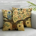 thumbnail image 3 of PIKWEEK  Decorative Square Throw Pillow Covers Farmhouse Cushion Cases Designed of Art Decor, Blend.Multicolor Khaki for Home (Tree of Life by Gustav Klimt), 3 of 5
