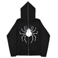 thumbnail image 1 of Sudadera con letras Y2k oscuras europeas y americanas para hombre y mujer, sudaderas con capucha, Harajuku gótico, sudadera con cremallera de gran tamaño, 2023, 1 of 5