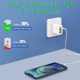 thumbnail image 3 of 4-Port USB Wall Charger, 40W Fast Charge, Wall Multiport Cube Power Adapter for iPhone 15 14 13 12 11 Pro Max XR Xs Max 8, Samsung, Moto, Android Phones, 3 of 7