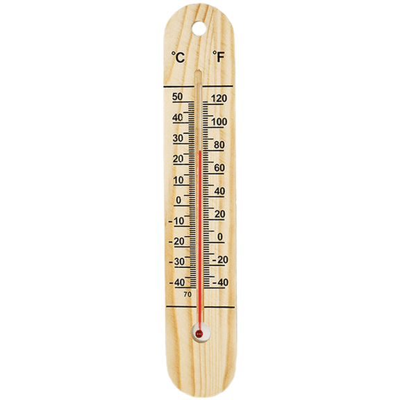 Wooden Thermometer Hygrometer Wall Mount Indoor Outdoor Temperature Humidity